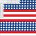 Patriotic US Flag 651 Printed Vinyl with Ruler for Size Reference