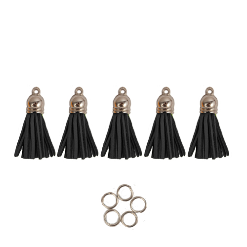 Mini Tassels 5 Pack - Black