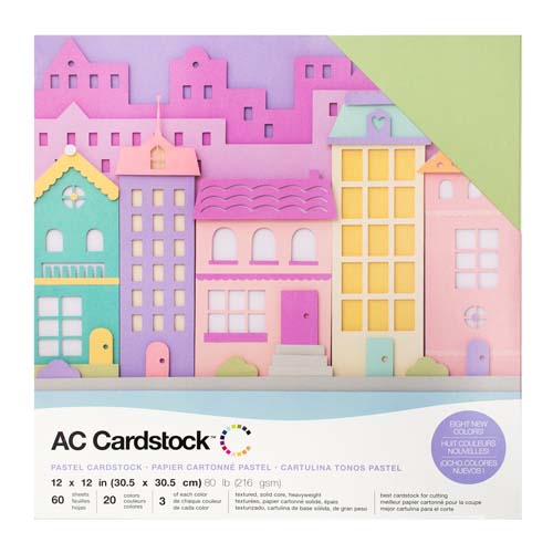 American Craft Cardstock Textured Variety Pack 60 12" x 12" Sheets