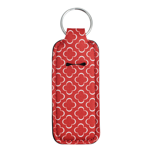 Chapstick Holder - Red Quatrefoil