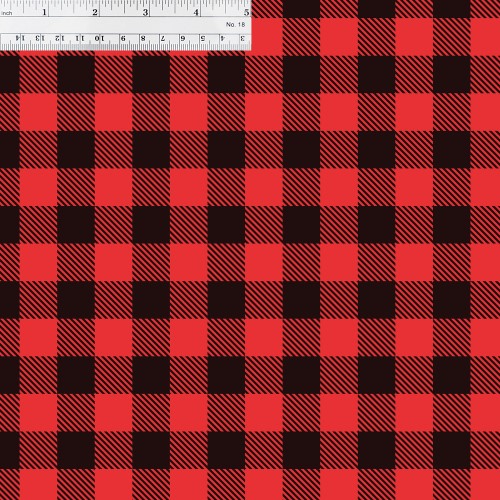 18 x 12 Buffalo Plaid HTV Red Black Check Printed Heat Transfer Vinyl Craft  Pattern Sheet