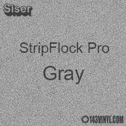 12" x 15" Sheet Siser Stripflock Pro HTV - Gray