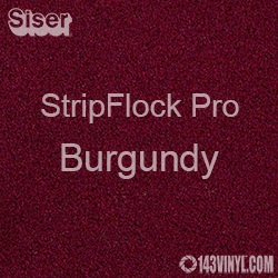 12" x 15" Sheet Siser Stripflock Pro HTV - Burgundy