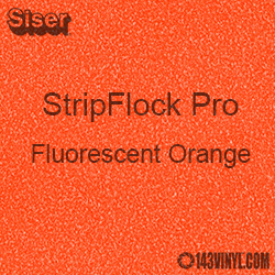 12" x 15" Sheet Siser Stripflock Pro HTV - Fluorescent Orange