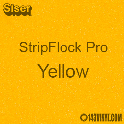 12" x 15" Sheet Siser Stripflock Pro HTV - Yellow