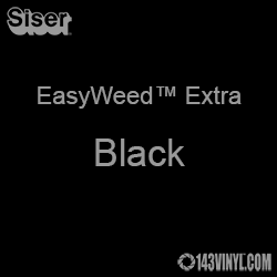 12" x 15" Sheet Siser EasyWeed Extra HTV - Black