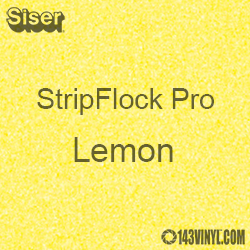 12" x 15" Sheet Siser Stripflock Pro HTV - Lemon