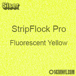 12" x 15" Sheet Siser Stripflock Pro HTV - Fluorescent Yellow