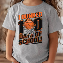Press Ready Transfer - 100 Days of School Basketball - Youth