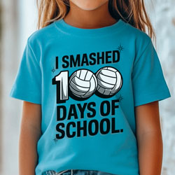Press Ready Transfer - 100 Days of School Volleyball - Youth