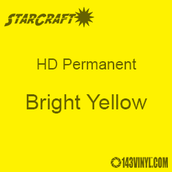 12" x 5' Roll - StarCraft HD Glossy Permanent Vinyl - Bright Yellow