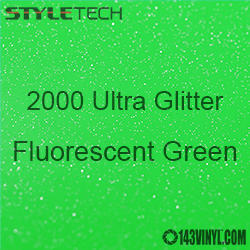 StyleTech 2000 Ultra Glitter - 162 Fluorescent Green - 12"x12" Sheet