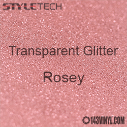 StyleTech Transparent Glitter - Rosey - 12"x24" Sheet
