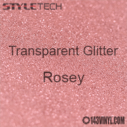 StyleTech Transparent Glitter - Rosey - 12" x 24" Sheet