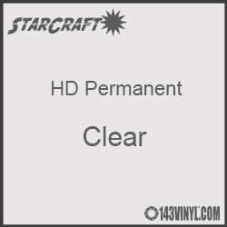 24" x 10 Yard Roll - StarCraft HD Glossy Permanent Vinyl - Clear