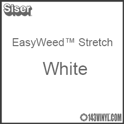 12" x 5 Foot Roll Siser EasyWeed Stretch HTV - White 12" x 5 Foot Roll Siser EasyWeed Stretch HTV - White