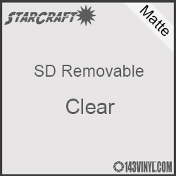 12" x 24" Sheet -StarCraft SD Removable Matte Adhesive - Clear 12" x 24" Sheet -StarCraft SD Removable Matte Adhesive - Clear