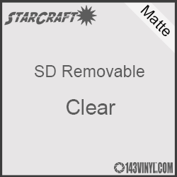 12" x 24" Sheet -StarCraft SD Removable Matte Adhesive - Clear