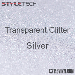 StyleTech Transparent Glitter - Silver - 12" x 24" Sheet