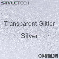 StyleTech Transparent Glitter - Silver - 12"x12" Sheet