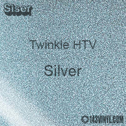 12" x 20" Sheet Siser Twinkle HTV - Silver