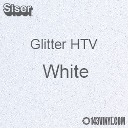 Glitter HTV: 12" x 12" - White