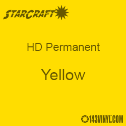 12" x 5' Roll - StarCraft HD Glossy Permanent Vinyl - Yellow