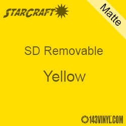 12" x 10 Yard Roll  -StarCraft SD Removable Matte Adhesive - Yellow