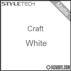 Styletech Craft Vinyl - Matte White- 12" x 12" Sheet Styletech Craft Vinyl - Matte White- 12" x 12" Sheet