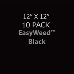 EasyWeed HTV 10-Sheet Pack: 12" x 12" Sheets - Black