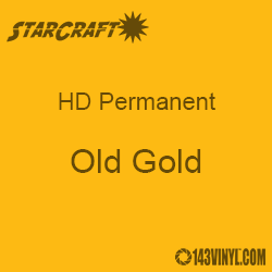 12" x 24" Sheet - StarCraft HD Glossy Permanent Vinyl - Old Gold