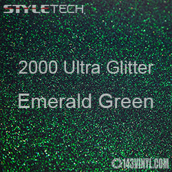 StyleTech 2000 Ultra Glitter - 176 Emerald Green - 12"x24" Sheet 