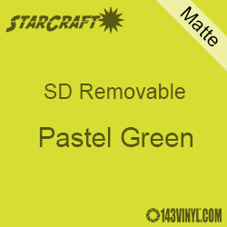 12" x 10 Yard Roll  -StarCraft SD Removable Matte Adhesive - Pastel Green