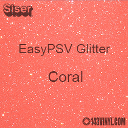 Siser EasyPSV Glitter - Coral (87) - 12" x 12" Sheet