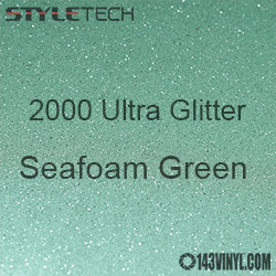 StyleTech 2000 Ultra Glitter - 160 Sea Foam Green - 12"x24" Sheet