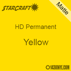 12" x 24" Sheet - StarCraft HD Matte Permanent Vinyl - Yellow