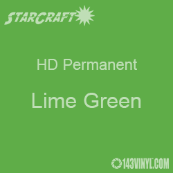 12" x 5' Roll - StarCraft HD Glossy Permanent Vinyl - Lime Green