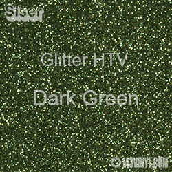 Glitter HTV: 12" x 5 Yard Roll - Dark Green