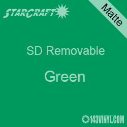 12" x 10 Yard Roll  -StarCraft SD Removable Matte Adhesive - Green