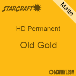 12" x 24" Sheet - StarCraft HD Matte Permanent Vinyl - Old Gold