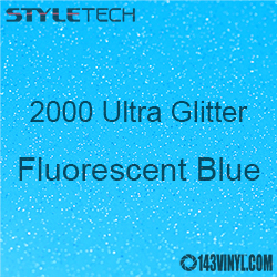 StyleTech 2000 Ultra Glitter - 163 Fluorescent Blue - 12"x24" Sheet
