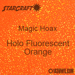 12" x 24" Sheet - StarCraft Magic - Hoax Holo Fluorescent Orange