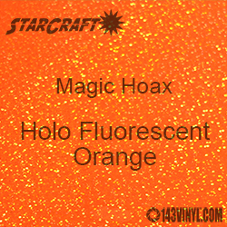12" x 12" Sheet - StarCraft Magic - Hoax Holo Fluorescent Orange
