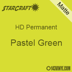 12" x 24" Sheet - StarCraft HD Matte Permanent Vinyl - Pastel Green