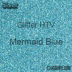 Glitter HTV: 12" x 5 Yard Roll - Mermaid Blue
