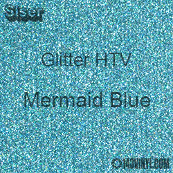 Glitter HTV: 12" x 20" - Mermaid Blue