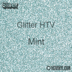 Glitter HTV: 12" x 12" - Mint