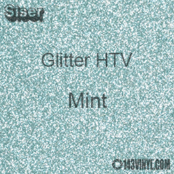 Glitter HTV: 12" x 20" - Mint