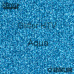Glitter HTV: 12" x 5 Yard Roll - Aqua