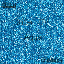 Glitter HTV: 12" x 20" - Aqua